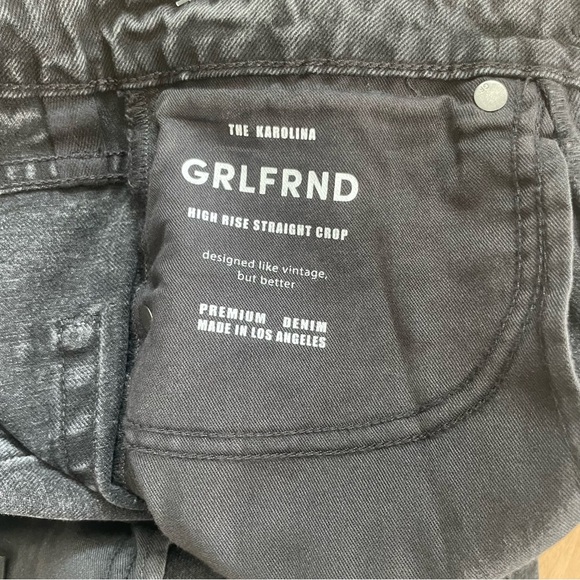 GRLFRND Karolina High Rise Straight Crop Black Jeans - Picture 7 of 12